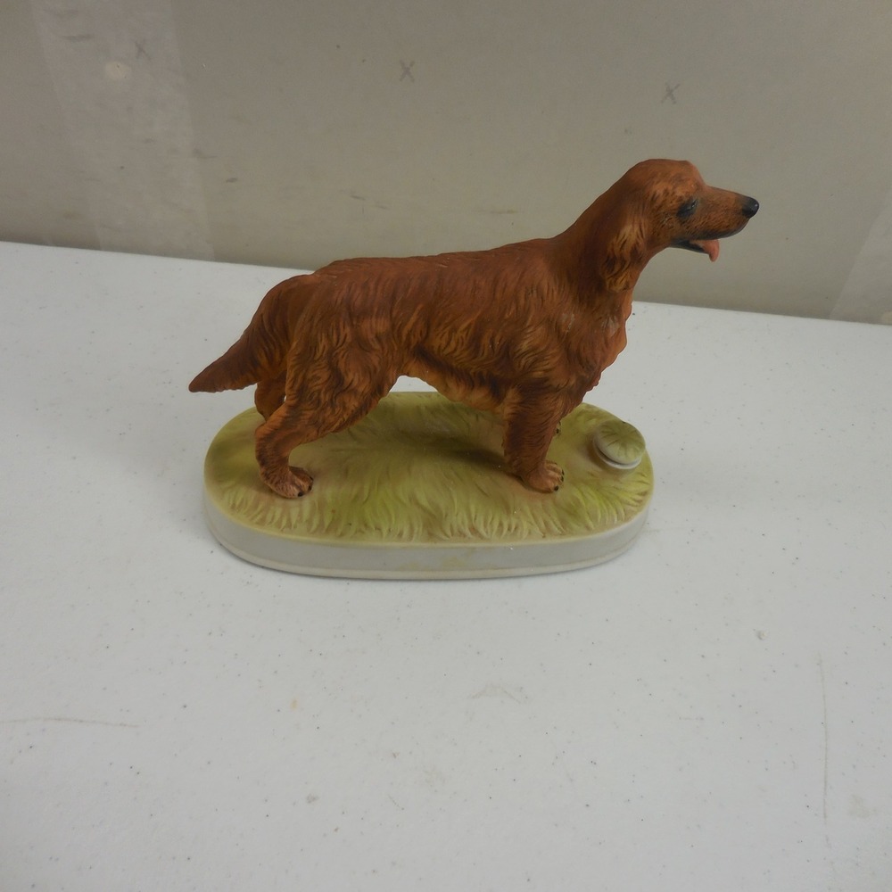 Irish Setter Dog Figurine Porcelain Lionstone Standing Statue Red Decanter 4.5"